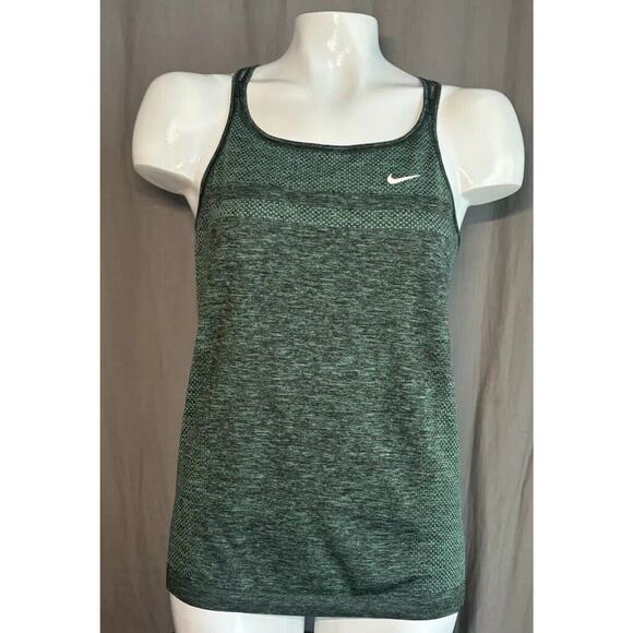 Nike Women's Green Knit Seamless Tennis Tank Top Running Training Gym Size Small - Picture 1 of 16